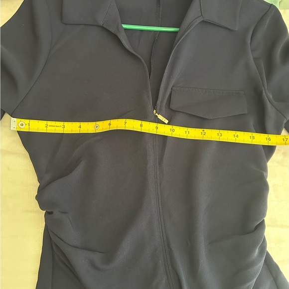 💙NWOT ZARA Navy ZIPPERED SHIRTDRESS SIZE S - Picture 10 of 11